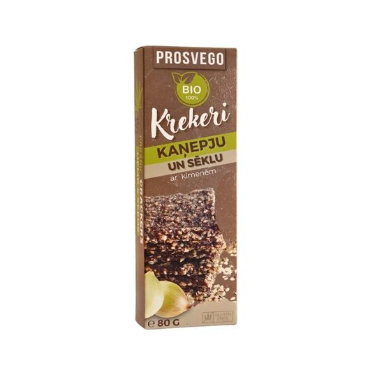 Bio kaņepju krekeri 80g