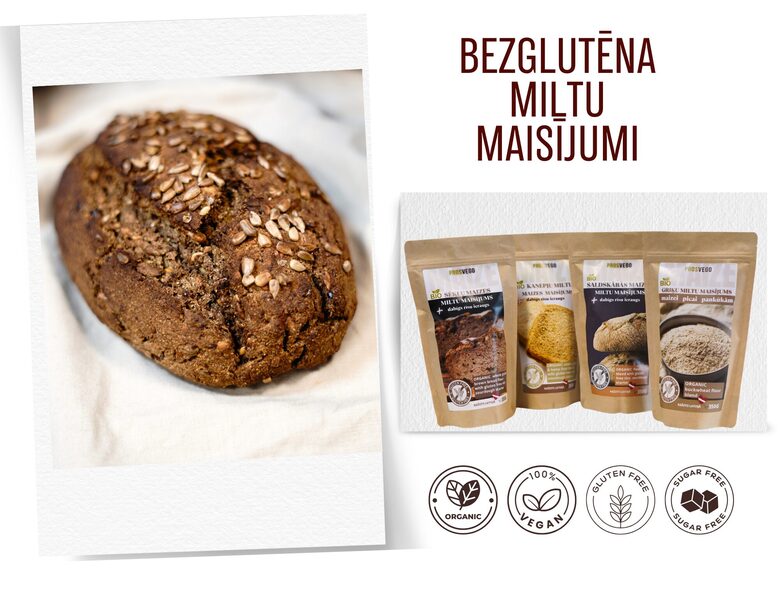 Bio bezglutēna maizes maisījumi – gluten-free miltu maisījumi | PROSVEGO