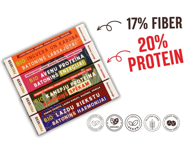 BIO bars – organic and healthy, vegan snack bars | PROSVEGO